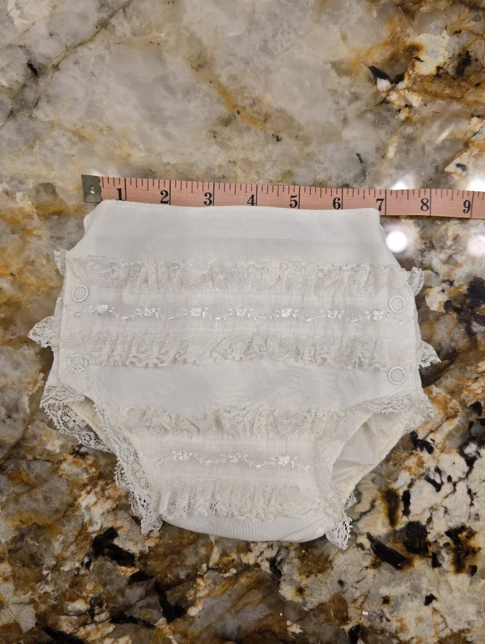 Vintage Handi-Panti by Alexis Baby Plastic Diaper Cover Cream Lace Ruffles